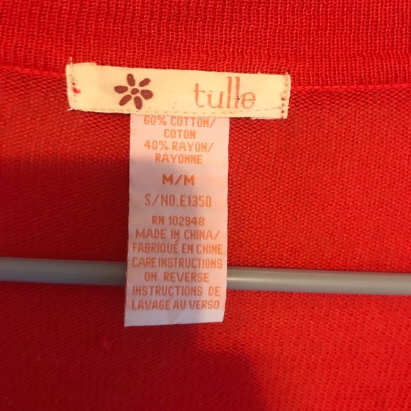 Tulle button up cardigan sweater - Picture 2 of 2